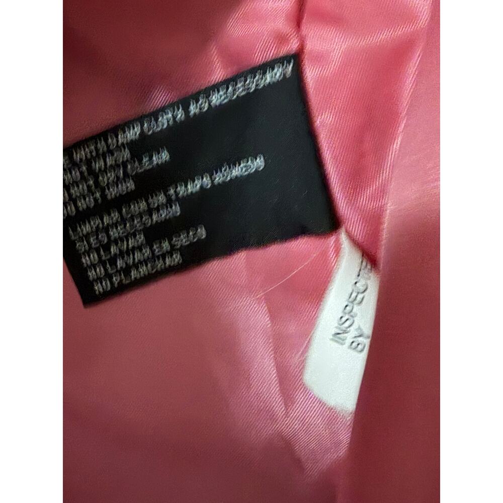 Worthington Vintage Bubblegum Pink Genuine Leather Zip Jacket Womens M - Picture 7 of 9